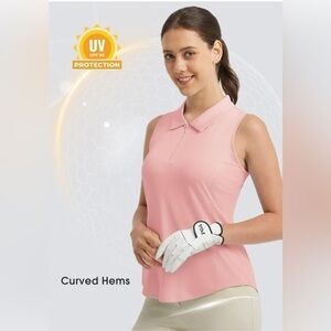 Hiverlay Women's Racerback Golf Shirts Sleeveless Half Zip Collar Tank Top 2XL
